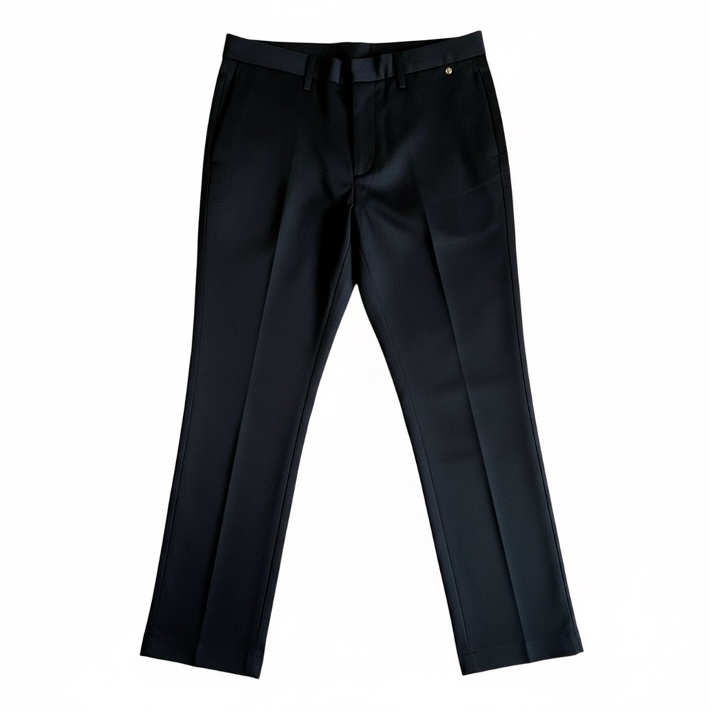 Van Heusen Black Work Trousers Size L Straight Leg Office Business Formal Pants